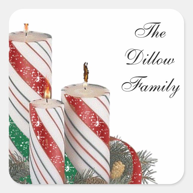 HOLIDAY WISHES ENVELOPE SEALS OR STICKERS TEMPLATE (Front)