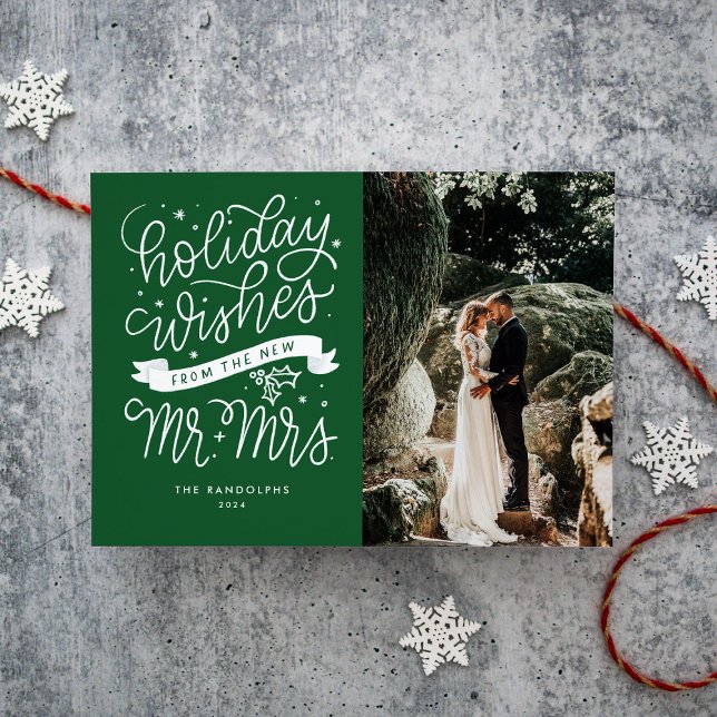 Holiday Wishes from the New Mr. & Mrs. (Green) (Creator Uploaded)