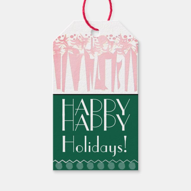 HOLIDAY WITH ART DECO GIFT TAGS (Front)