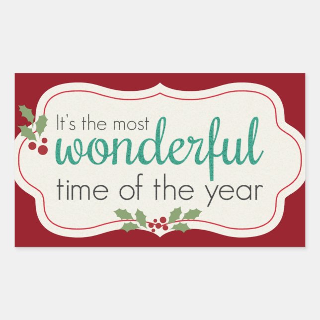 Holiday Wonderful Sticker (Front)
