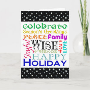 Holiday Word Cloud Card