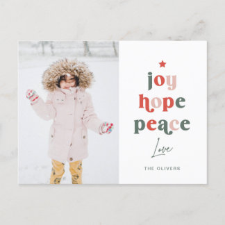 Holiday Word Tree Postcard