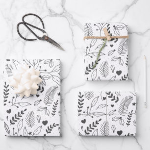 Holiday Wrapping Paper Set of 3 Sheets