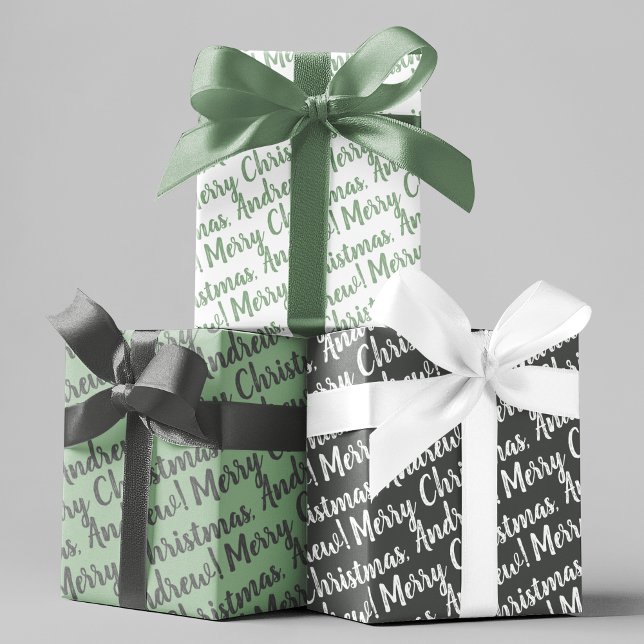 Holiday Wrapping Paper Set of 3 Sheets (Celebrate the holidays this year with these thoughtful personalized wrapping paper sheets! )