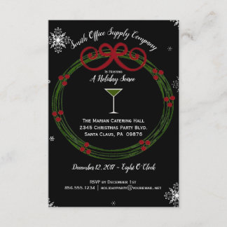 Holiday Wreath Corporate Soiree Invitation