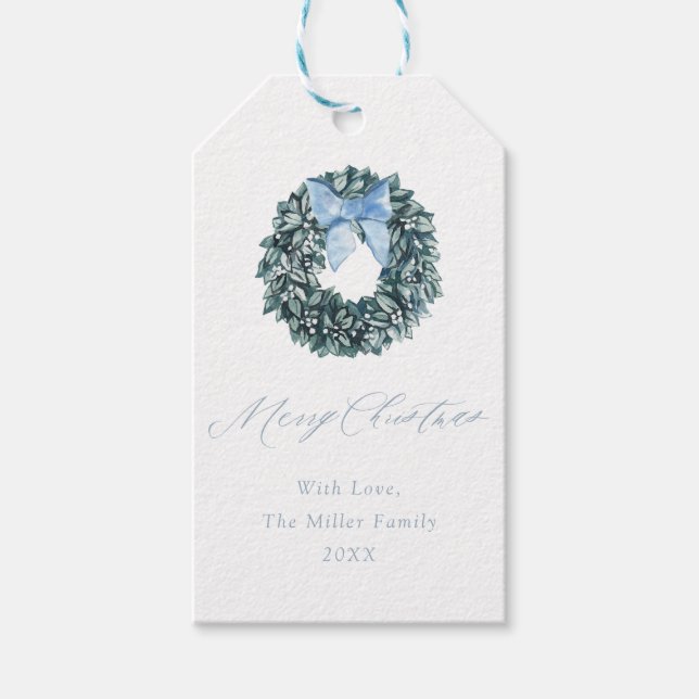 Holiday Wreath Gift Tag (Front)