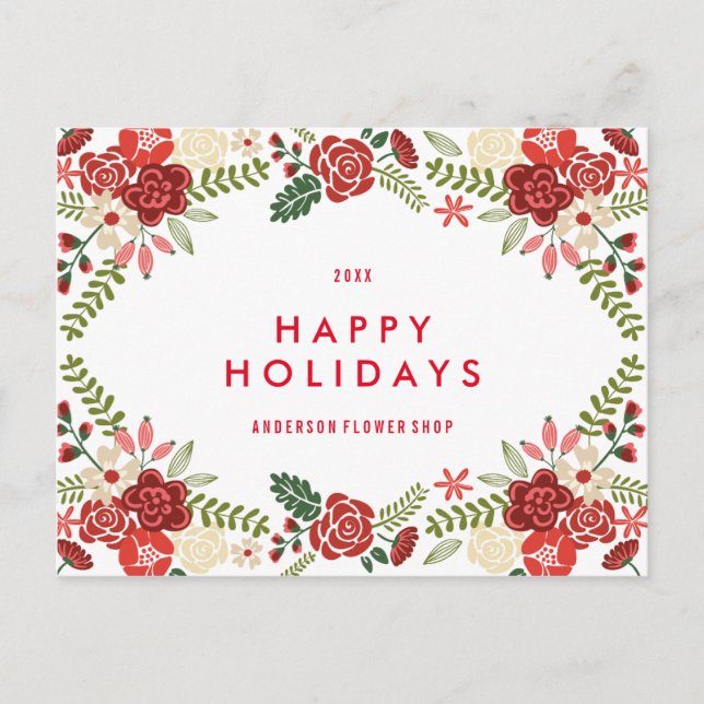 Holiday Wreath | Holiday Postcard (Front)