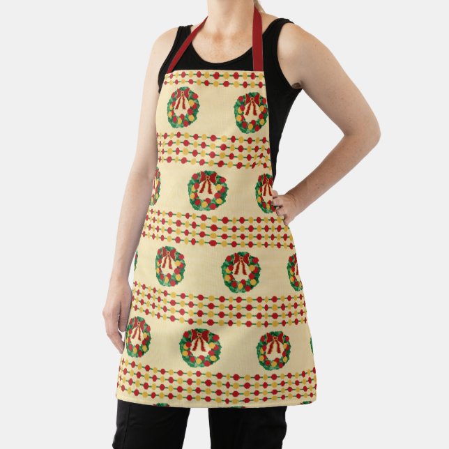 Holiday Wreath Knit Apron (Insitu)