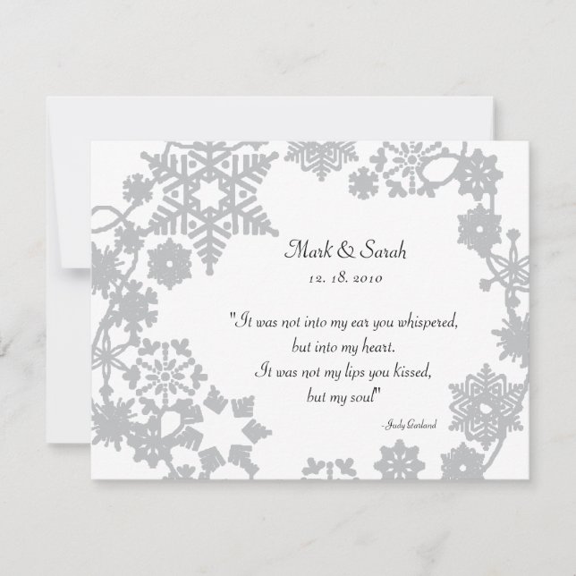 Holiday Wreath Silver RSVP Card (Front)
