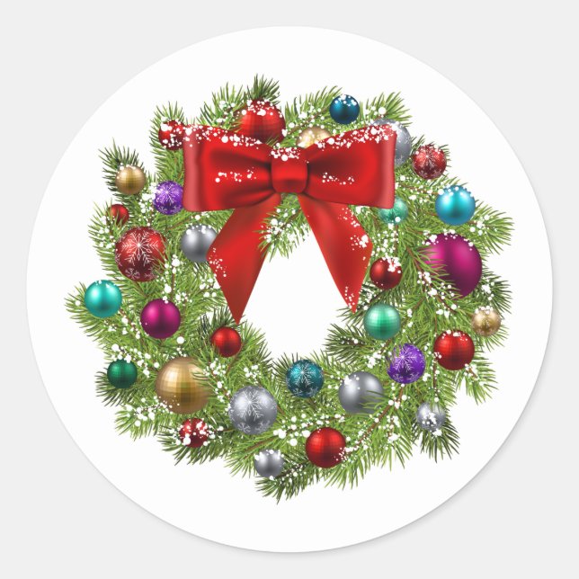 Holiday Wreath Stickers (Front)