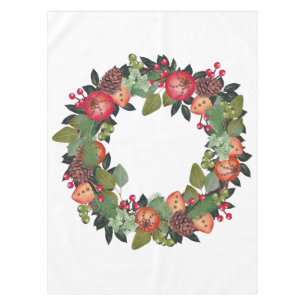 Holiday Wreath Table Cloth