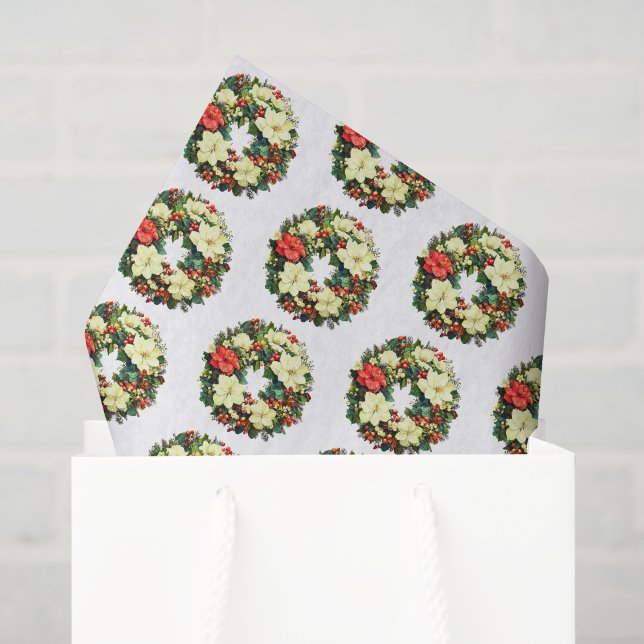 Holiday Wreath Tissue Paper (Gift Bag)