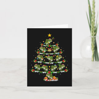 Holiday Xmas Lighting Santa Bass Fish Christmas Tr Card
