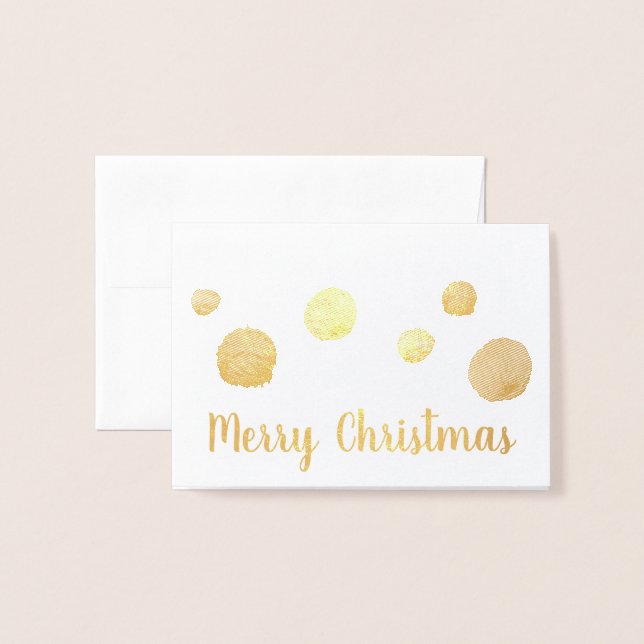 Holiday Yarn Balls Crafts Foil Card (Front With Envelope)