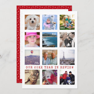 Holiday Year In Review   Custom 12 Photo Collage