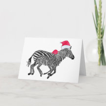 Holiday Zebras Joy Card