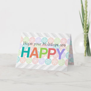 Holidays are Happy, Colourful Pastel Promo Holiday Card