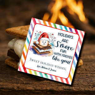 Holidays Are S'more Fun With Friends Like You. Square Paper Coaster