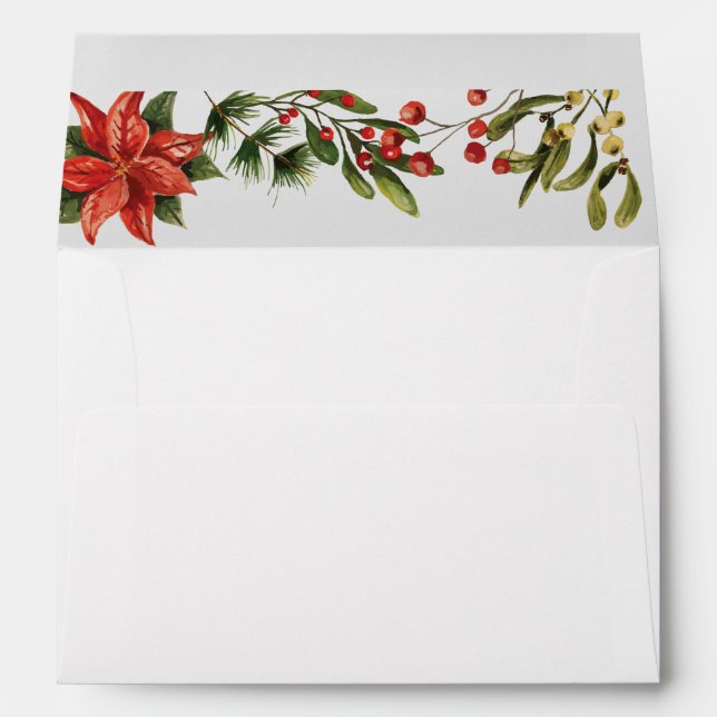 Holidays Botanical Business Logo Employees Envelope (Back (Bottom))