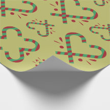 Holidays Candy Cane Pattern Wrapping Paper