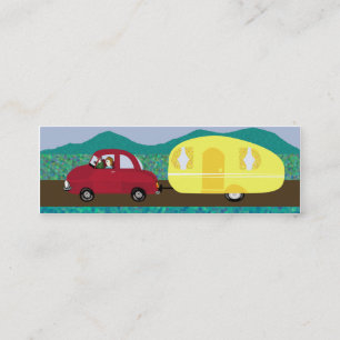 Holidays, caravan trips - contact details mini business card