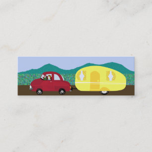 Holidays, caravan trips - contact details mini business card