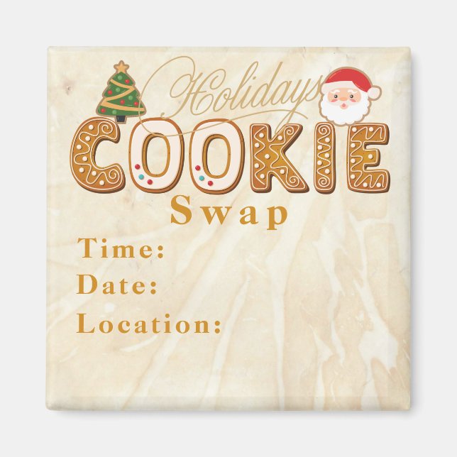 Holidays Cookies Swap Invitation  Magnet (Front)