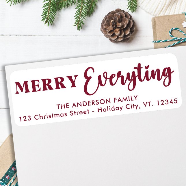 Holidays Custom Merry Everything Return Address (Creator Uploaded)