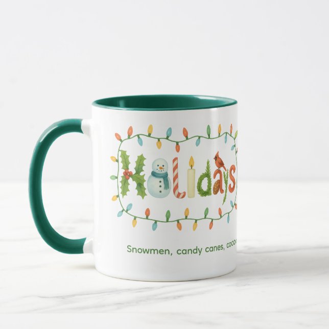 Holidays designed Christmas Mug (Left)