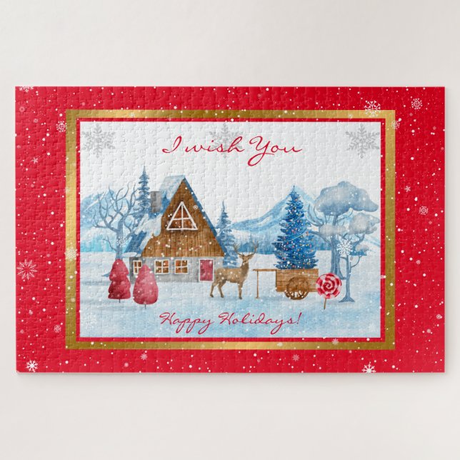 Holidays Landscape Customize Jigsaw Puzzle (Horizontal)