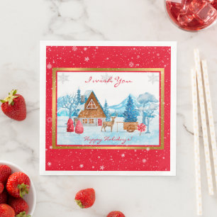 Holidays Landscape Customize Napkin