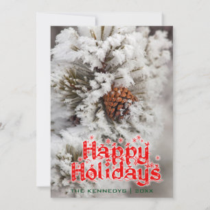 Holidays - Lodgepole Pine Cone at Yellowstone Holiday Card