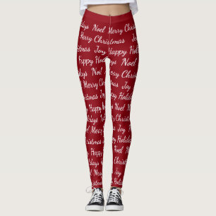 Holidays Merry Christmas Print Womens Leggings