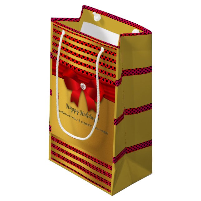 Holidays or New Year & More- Small Gift Bag (Front Angled)