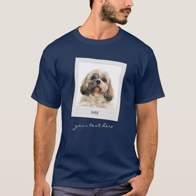 Holidays Pet Birthday Photo Frame Dog Dad T-Shirt (Front)