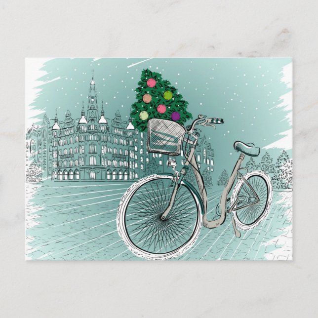 Holidays Postcard With Holidays Tree (Front)