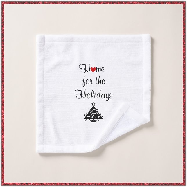 Holidays Red Heart & Tree Wash Cloth (Creator Uploaded)