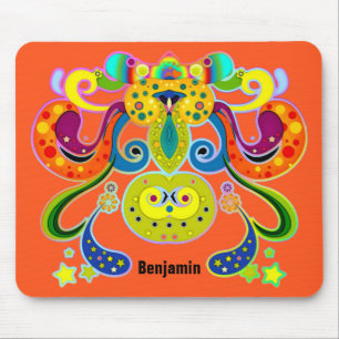 holiES - abstract happy holy Cow + your ideas Mouse Pad