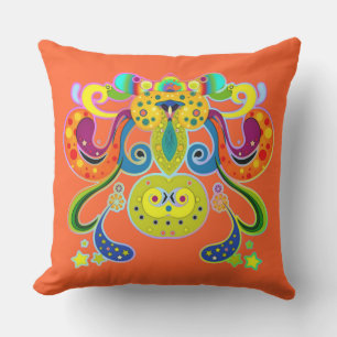 holiES - abstract happy holy Cow + your ideas Outdoor Pillow