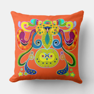 holiES - abstract happy holy Cow + your ideas Throw Pillow