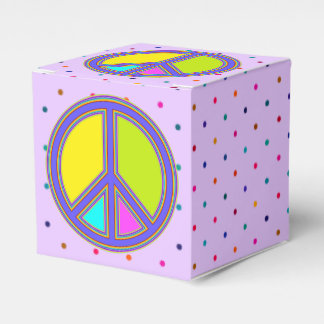 holiES - colourful PEACE sign + your ideas Favor Box