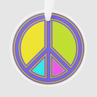 holiES - colourful PEACE sign + your ideas Ornament