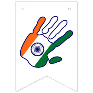 holiES - Drapeau indien main