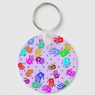 holiES - hands dots coloured pattern 1 Keychain