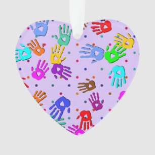 holiES - hands dots coloured pattern 1 Ornament
