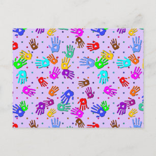 holiES - hands dots coloured pattern 1 Postcard