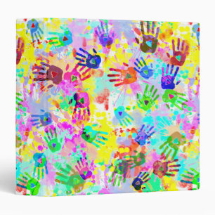 holiES - hands splashes coloured grunge pattern 2 Binder