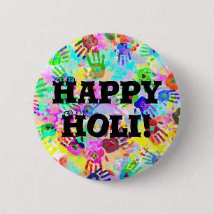 holiES - hands splashes coloured grunge pattern 2 Inch Round Button