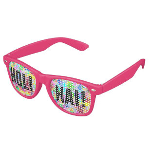 holiES - hands splashes coloured grunge pattern 2 Retro Sunglasses