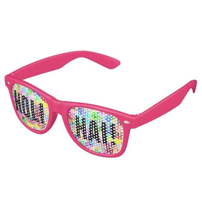 holiES - hands splashes coloured grunge pattern 2 Retro Sunglasses (Angled)
